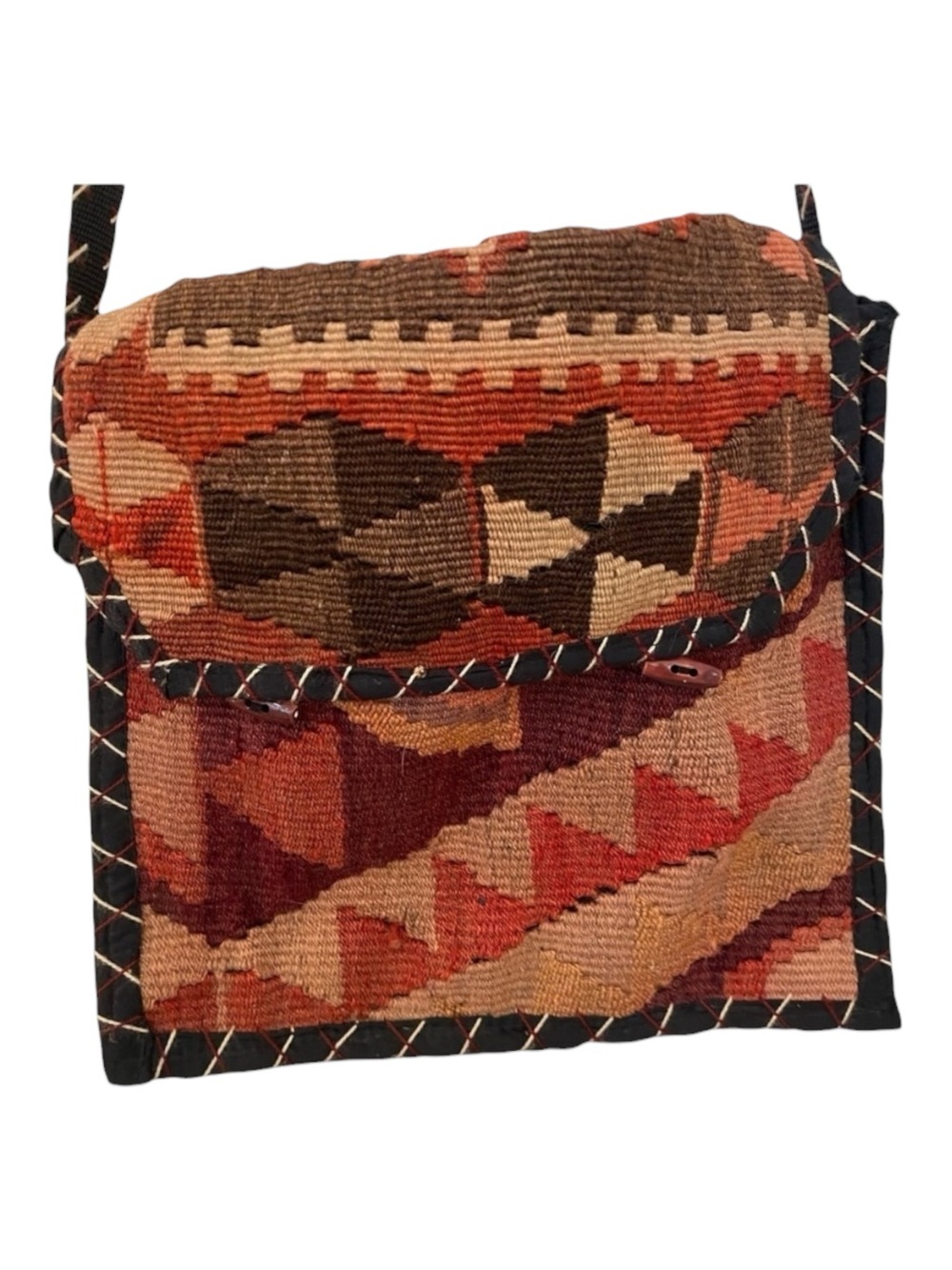 Vintage Tapestry Aztec Fabric Shoulder Purse